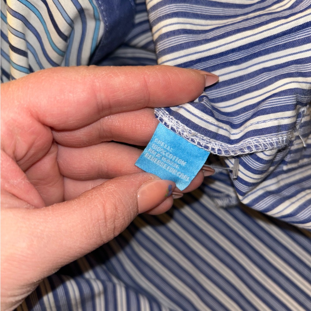 J McLaughlin Miranda Stripes Patchwork Poplin But… - image 11